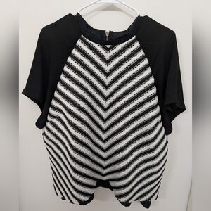 Black and White Chevron Top